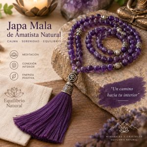 Japa Mala de Ametista Natural