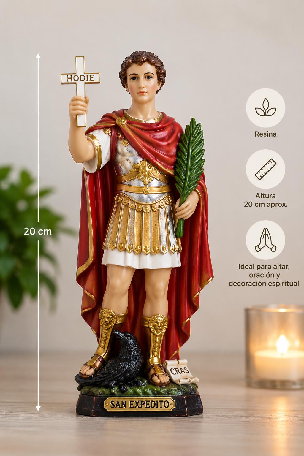 Estatueta de San Expedito en Resina 20 cm