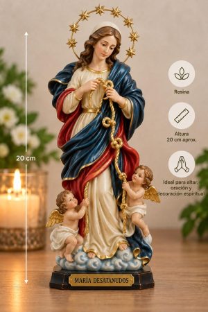 Estatueta de Maria Desatanudos en Resina 20 cm